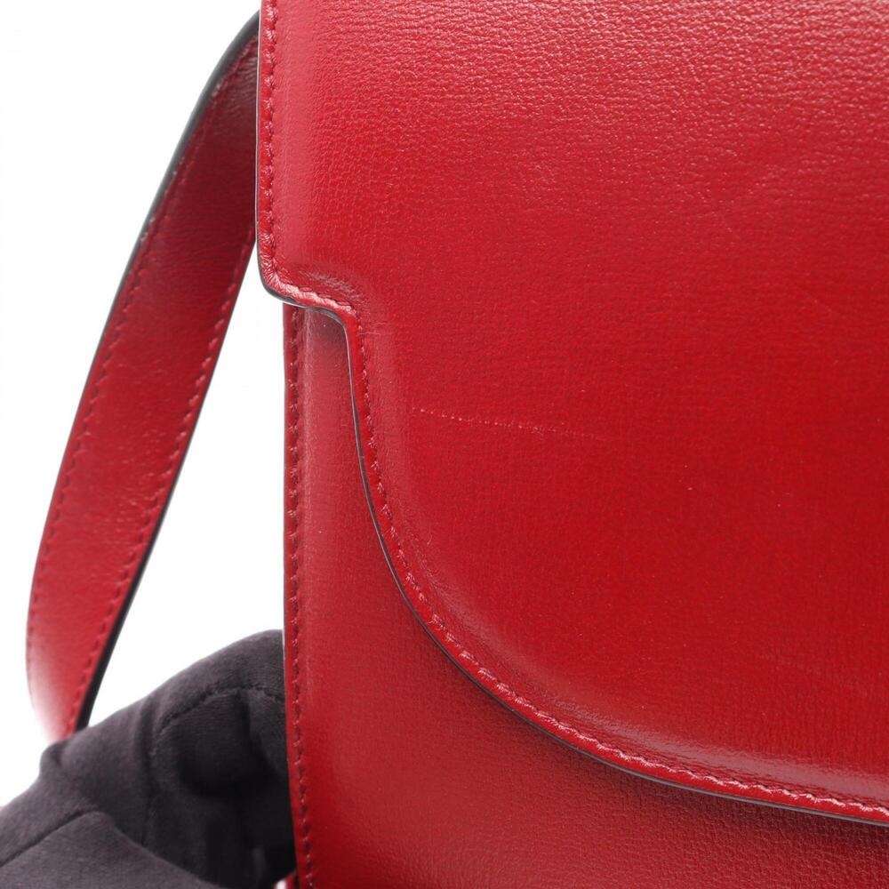 GUCCI Red Leather Shoulder Bag - Picture 8 of 11